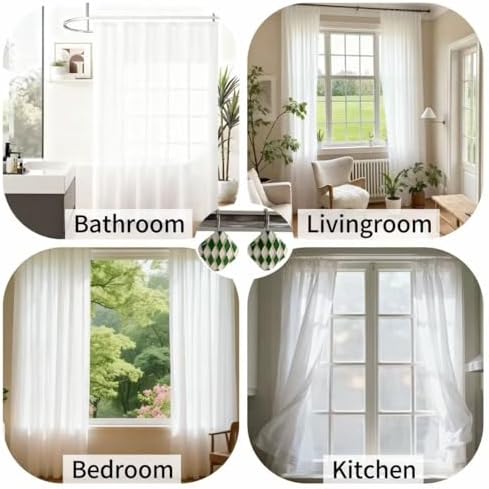 Decorative Geometric Shower Curtain Hooks, Rustproof Metal Shower Hooks - Image 7