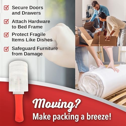 Simply Cool 12 Pack Mini Hand Stretch Wrap 5 Inch 1000Ft 60 Gauge 2 Handles - Image 4