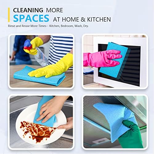 AIDEA Swedish Dishcloths for Kitchen 10PK, Reusable Paper Towels 7"x6" - Image 6