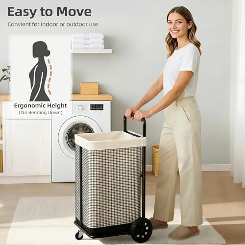 STORAGE MANIAC Rolling Laundry Cart - Image 4