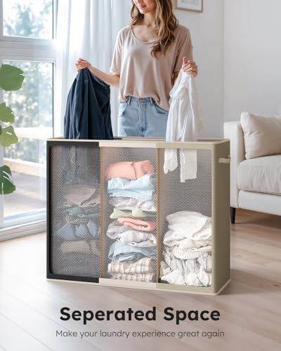SOLEDI 180L 3-Section Laundry Hamper - Image 4