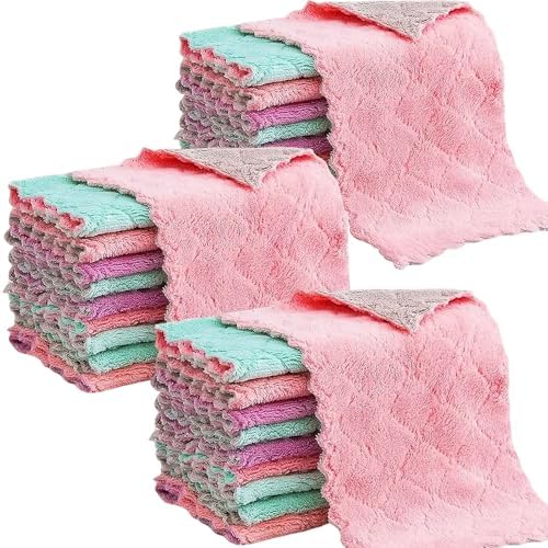 Reusable Microfiber Kitchen Cleaning Cloths – Super Absorbent, Quick-Drying by Unknown