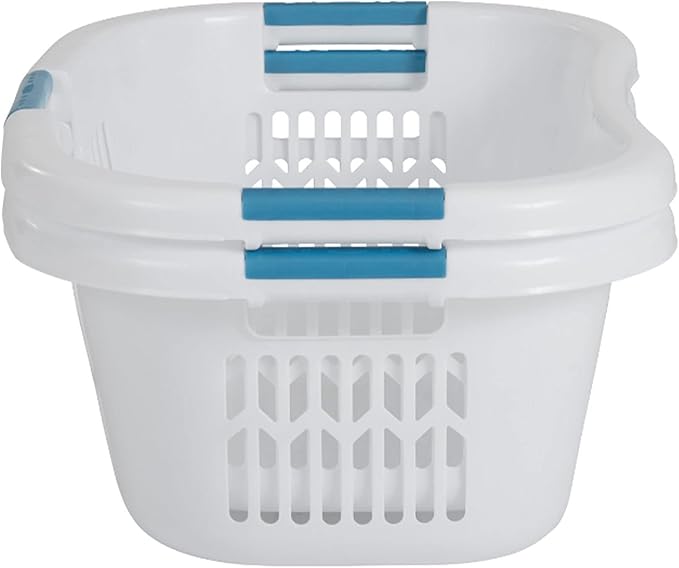 Rubbermaid 4 Pack Small Laundry Basket, 2.1 Bushel Bedroom Hamper, Hip-Hugger - Image 4