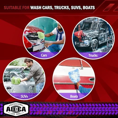 AIDEA Car Wash Mitt Microfiber, Car Wash Brush, 7.12''X10.14'' - Image 7