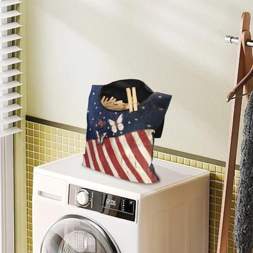 American Flag Clothespin Bag Butterfly Clothespin Bag - Image 3