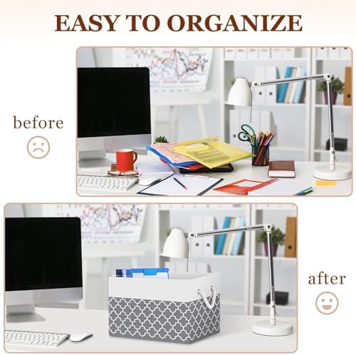 Fab totes Storage Bins 2-Pack, Foldable Storage Baskets - Image 3