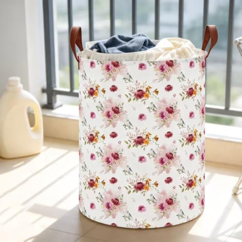 62L Vintage Rose Floral Laundry Hamper - Image 4