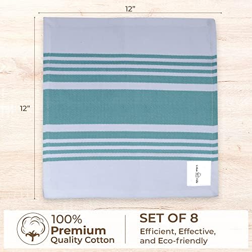 Urban Villa Cotton Dish Cloth Set of 8, Highly Absorbent Super Soft Quick - Image 2