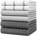 Premium Kitchen Towels 6 Pack 100% Cotton by BumbleTowels