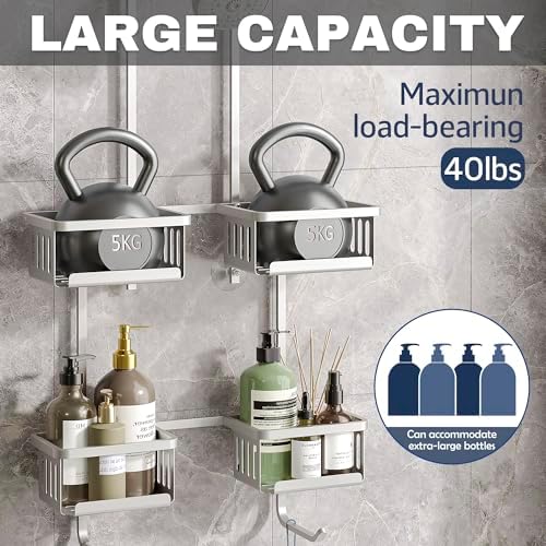 Aluminum Shower Caddy Hanging for Handheld Showerheads, Never Rust Shower - Image 3