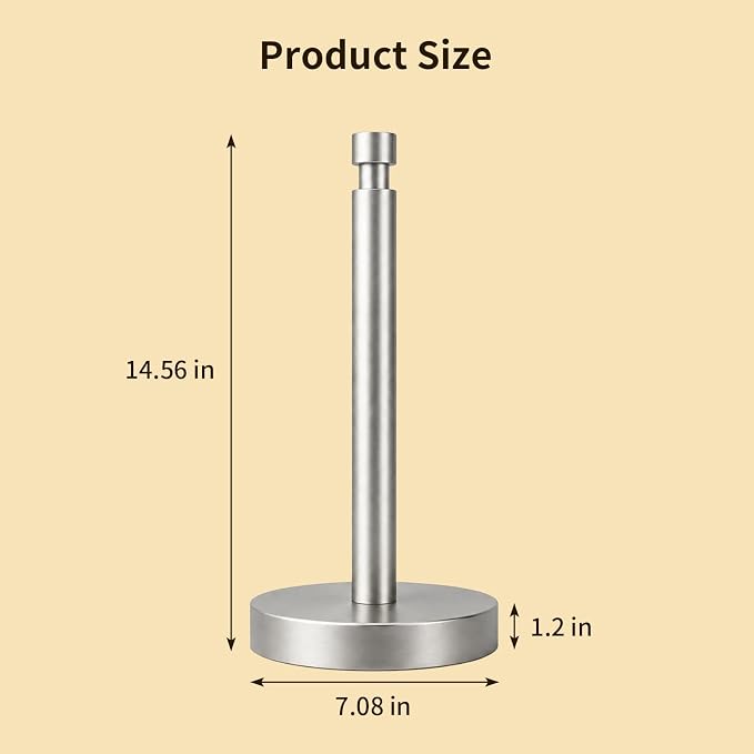 YUMORE 3.9lbs Heavy Duty Paper Towel Holder Countertop Weighted Base - Image 3