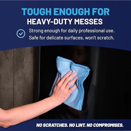 MW PRO Microfiber Cleaning Cloths Blue - Image 6