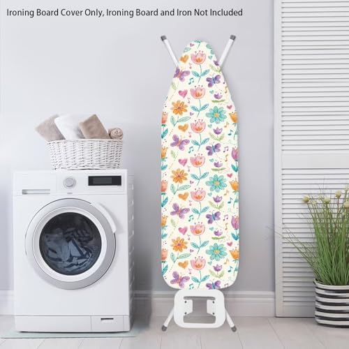 Multi Flower Ironing Board Cover Cover Heat-Reflective Scorch Resistant Soft - Image 3