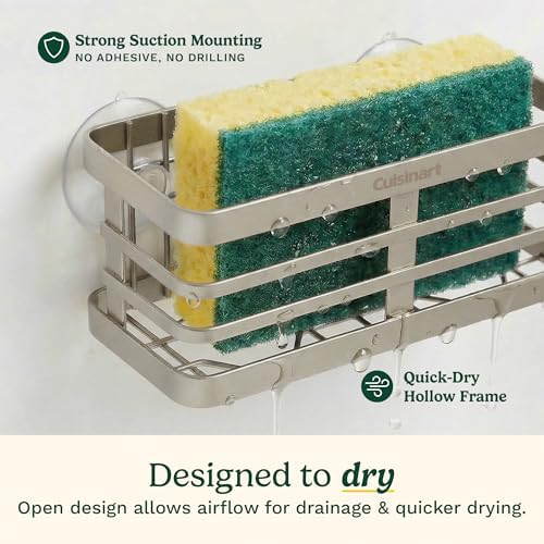 Cuisinart Sink Drain Strainer & Suction Cup Sponge Holder, 2-Piece Set - Image 4