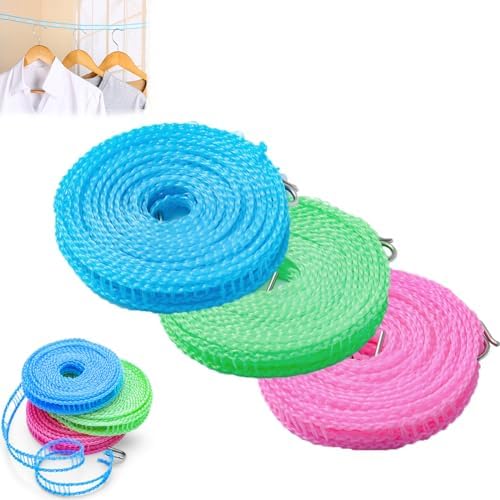 Windproof Non-Slip Clothesline 32 Ft, Portable Clothesline by Unknown