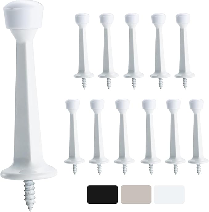 HOME MASTER HARDWARE 3" Heavy Duty Solid Door Stop, 12 Pack, Screw-In by HOME+MASTER+HARDWARE