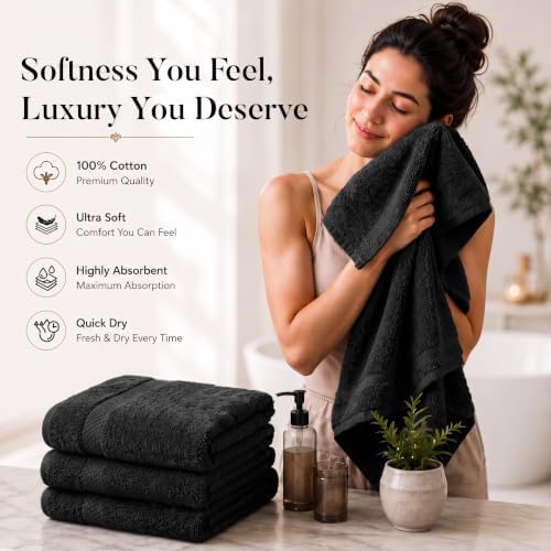 DAN RIVER 600 GSM Cotton Large Bath Towels Set of 4, 27 x 54 Inches - Image 6