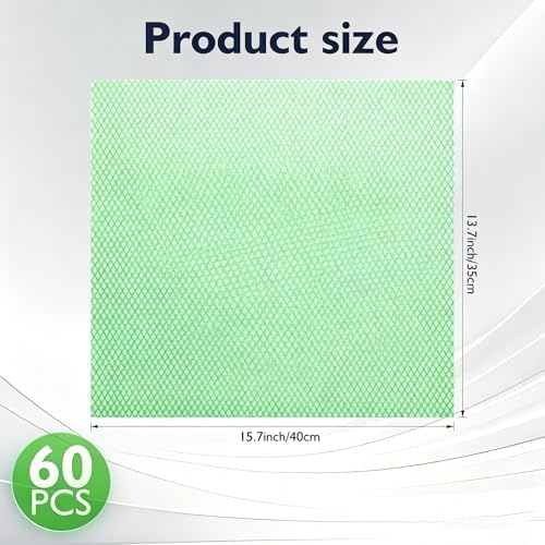 60Pack Disposable Dish Cloths for Kitchen, 13.8x15.7 Cleaning Wipes - Image 3