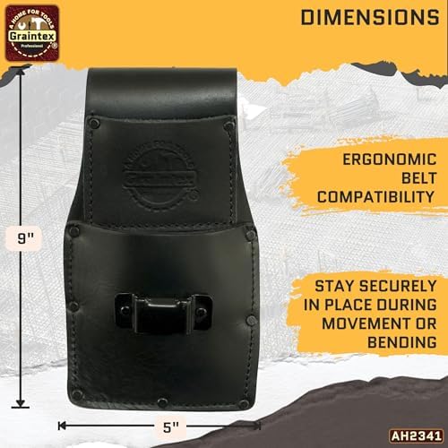 Graintex Ambassador Series Measuring Tape Holder Top Grain Leather, Measuring - Image 3