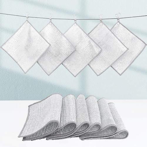 Nanaborn Wire Dishwashing Rags for Wet 12pcs Multipurpose Non-Scratch Kitchen - Image 5