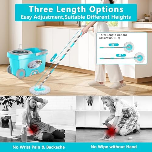 FunClean Large Spin Mop Bucket Set - Image 6
