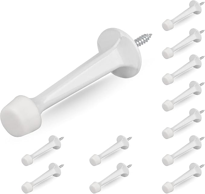 HOMOTEK 12 Pack Heavy Duty Solid Rigid Door Stop by HOMOTEK