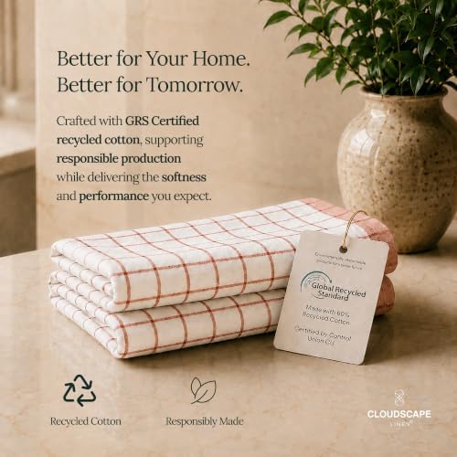 CLOUDSCAPE Premium Cotton Kitchen Towels Set of 6 - Image 6