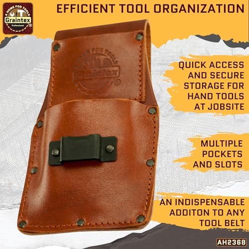 Graintex Ambassador Series Measuring Tape Holder Top Grain Leather, Measuring - Image 3