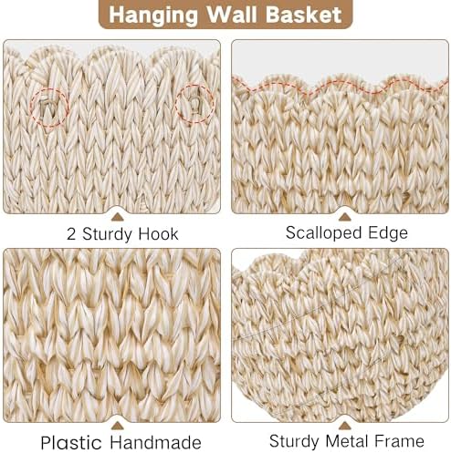 iEGrow Plastic wall Basket, Scalloped Hanging Baskets Plastic, Hanging Baskets - Image 5