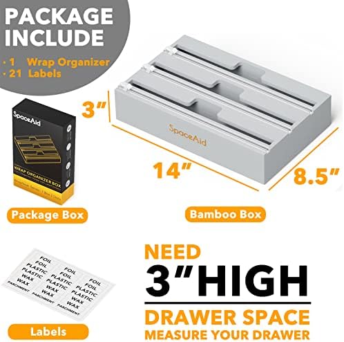 SpaceAid WrapNeat 3 in 1 Wrap Organizer - Image 3