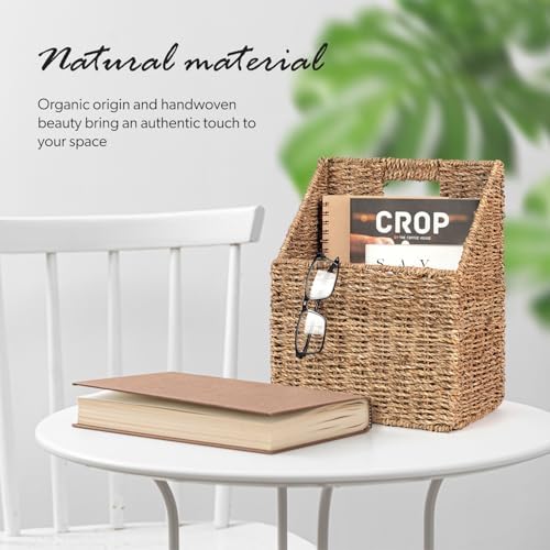 Wicker Hanging Storage Basket, Seagrass Baskets, Wall Decor Wicker Basket - Image 6