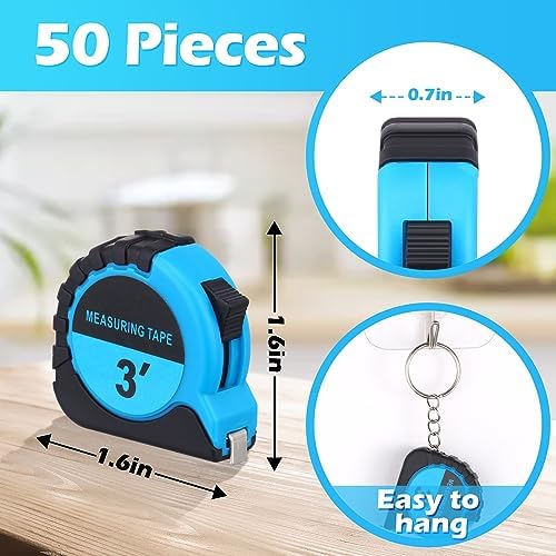 Kanayu Mini Tape Measure Keychains 3 ft Small Retractable Measuring Tape Bulk - Image 2