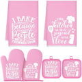 Sratte 6 Pcs Kitchen Decor Accessories Set, Light Pink by Sratte