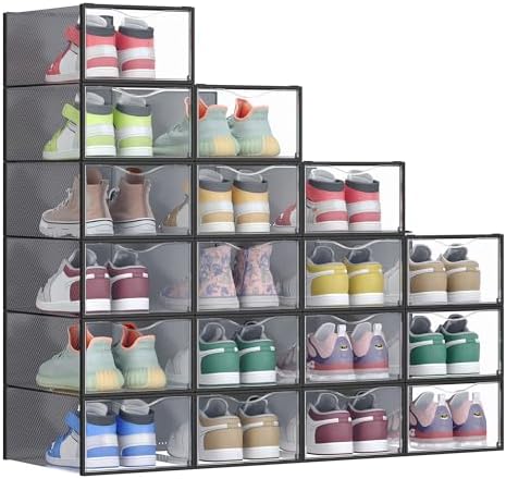 SONGMICS Shoe Boxes, Stackable Sneaker Containers by Unknown