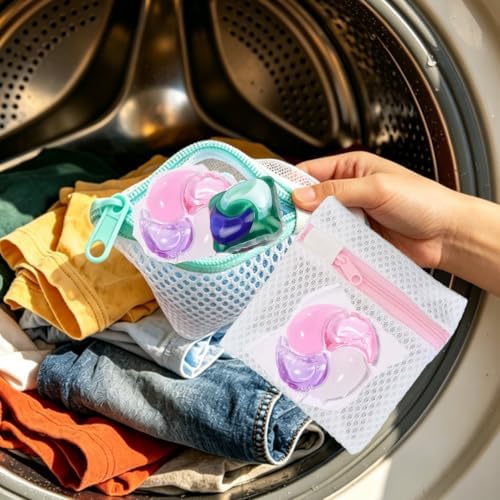 5 PCS Mini Mesh Laundry Pod Bags, Anti‑Sticking Scent Beads Laundry Bags - Image 5