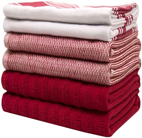 Premium Kitchen Towels 6 Pack 100% Cotton 20"x28" Dish Towels - Image 6