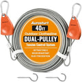 Retractable Clothesline Outdoor, 40FT Wire Ropes by Unknown
