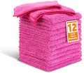 TEAWOO Coral Velvet Rose Red Washcloths 12 Pack, Highly Absorbent and Soft by TEAWOO