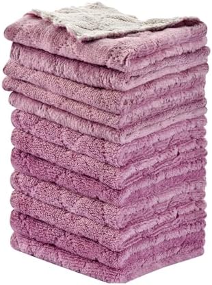 OstWony 12PCS Kitchen Towels Dish Cloths, Reusable Cleaning Rags 10x6in by OstWony
