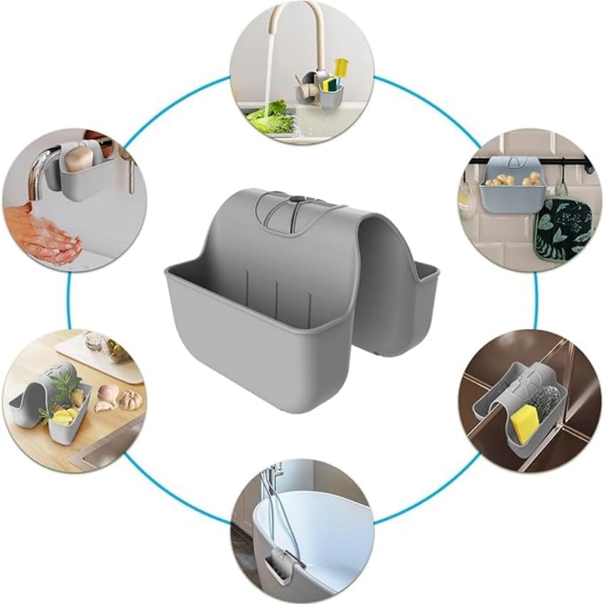 Silicone Sponge Holder for Kitchen Sink Caddy 1Pc - Image 2