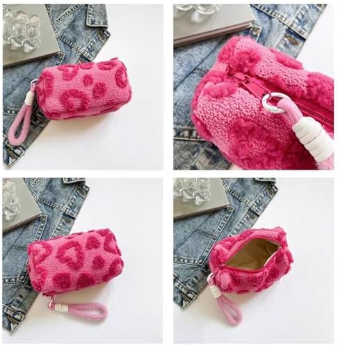 SxoSyo Plush Makeup Bags, Small Zipper Cosmetic Pouch - Image 5