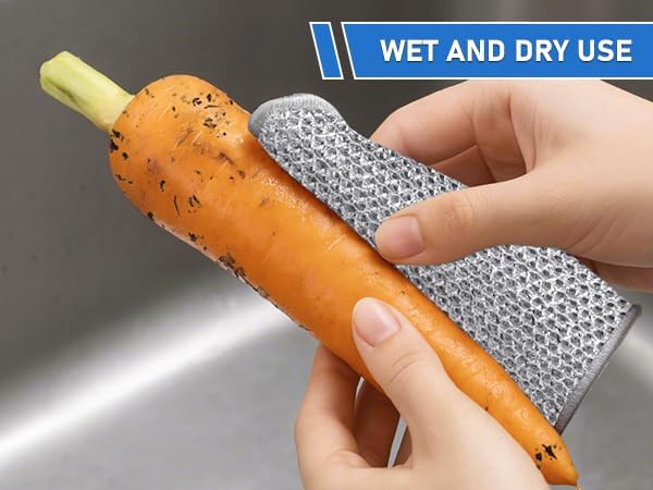 Non-Scratch Steel Wool Dishcloths Kitchen Scrubbers - Image 3