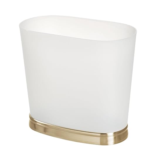 iDesign Slim Bathroom Trash Can, Small Plastic Garbage Can by iDesign