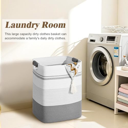Laundry Hamper, 85L Tall Laundry Basket - Image 4