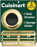 Cuisinart Sink Drain Strainer & Suction Cup Sponge Holder, 2-Piece Set by BestBrands