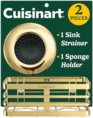 Cuisinart Sink Drain Strainer & Suction Cup Sponge Holder, 2-Piece Set by BestBrands