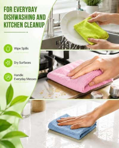 COOLMI Kitchen Dish Cloths, Easy-Rinse Dish Towels - Image 6