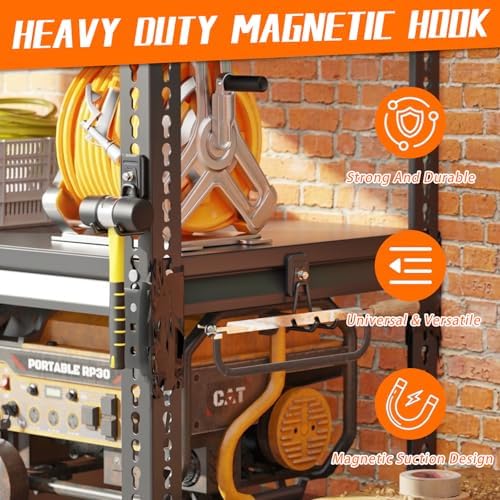 Heavy Duty Magnetic Garage Hooks, 4 Pack Strong Large Magnet Hook - Image 3