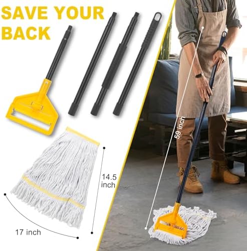 KeFanta 2 Pack Commercial Mop Heavy Duty Industrial Mops - Image 3