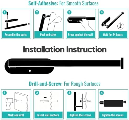 2 Pack Paper Towel Holder, Wall Mount, Under Cabinet - Image 7